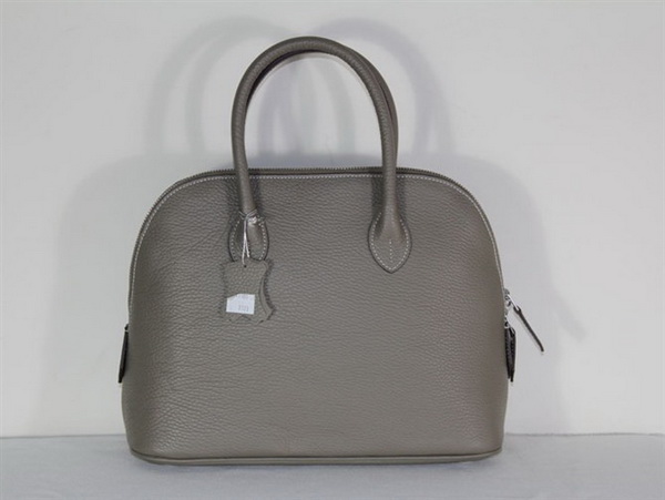 High Quality Replica Hermes Bolide Togo Leather Tote Bag Grey 1923